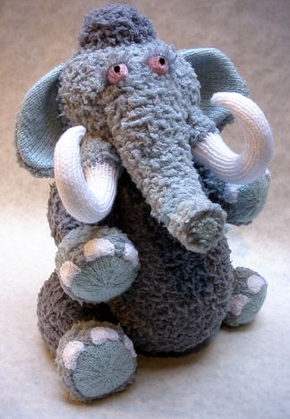 knitted toy of a mammoth